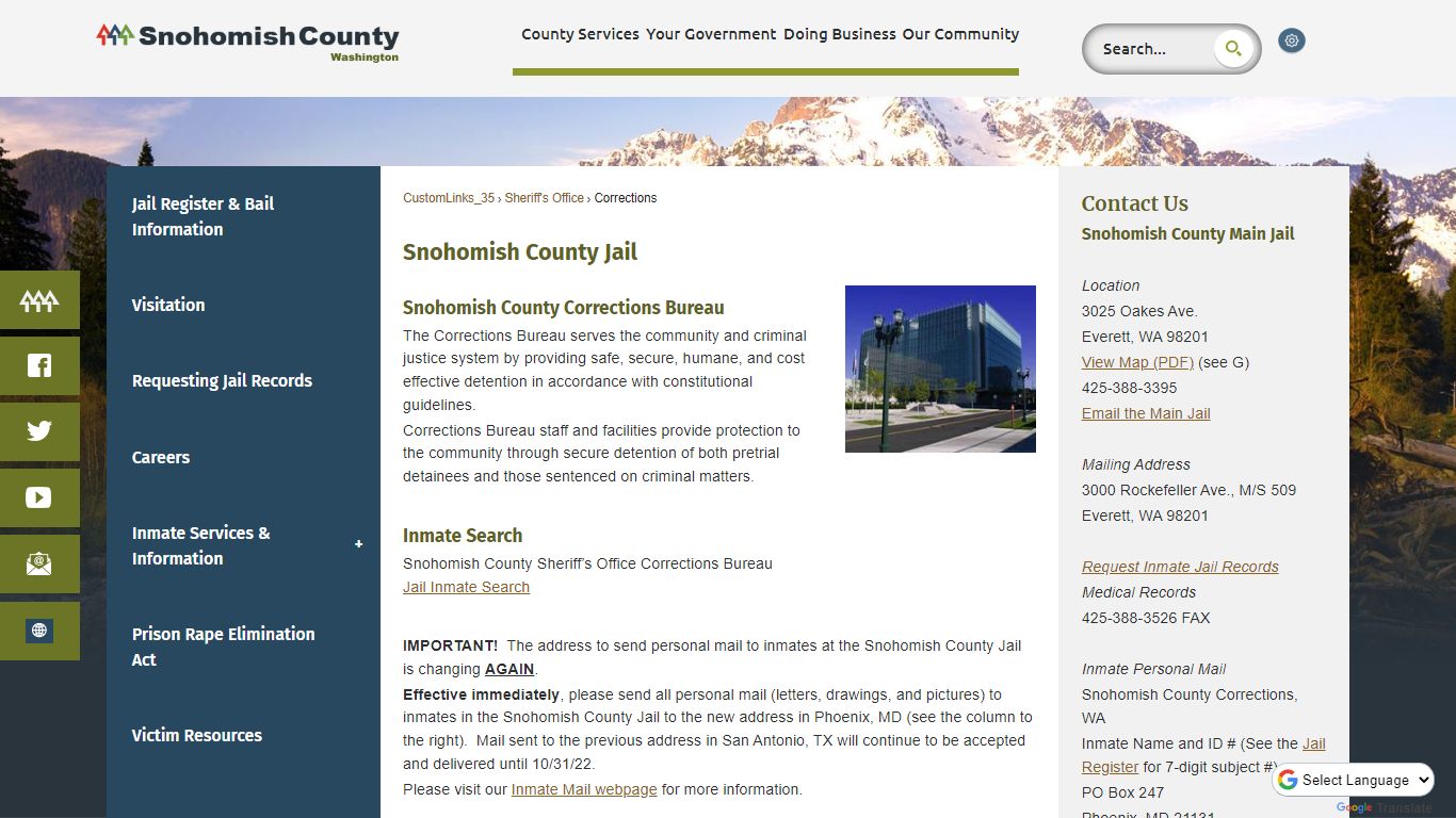Snohomish County Jail | Snohomish County, WA - Official Website